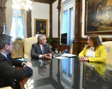 Alberto Fernández se reunió con Cecilia Moreau y Germán Martínez