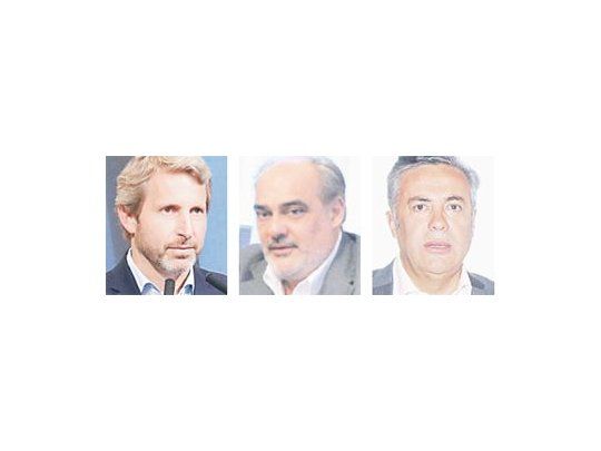 Rogelio Frigerio, Ricardo Colombi y Alfredo Cornejo.