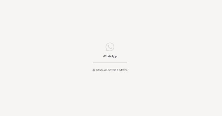La pantalla en la que queda congelada Whatsapp Web.