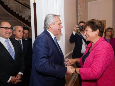 Alberto Fernández se reunió con Kristalina Georgieva, que destacó la  gestión de Massa