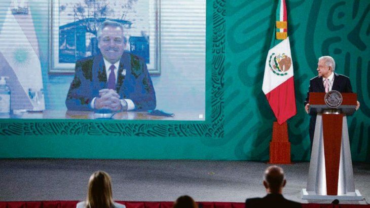 Alberto Fernández dialogó por videoconferencia con Manuel López Obrador. 