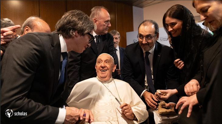 El papa Francisco durante el Encuentro del Sentido en Roma la semana pasada.