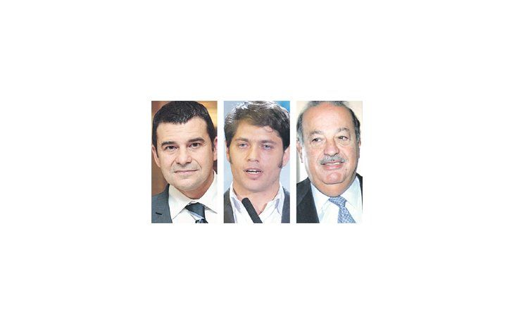 Miguel Galuccio, Axel Kicillof, Carlos Slim
