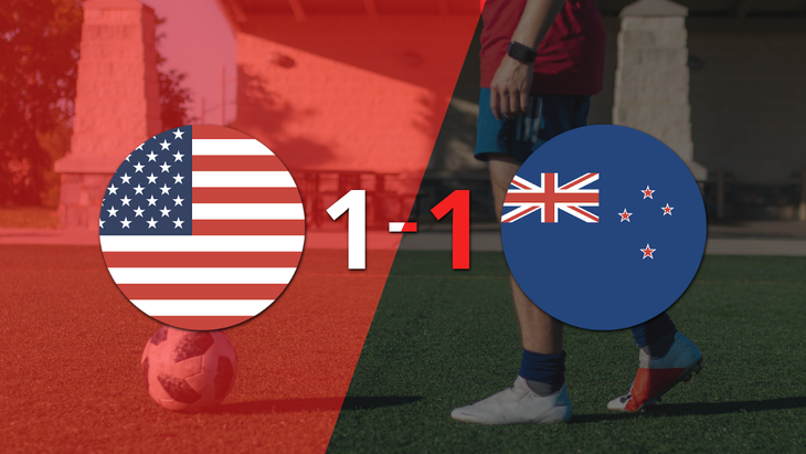 Nueva Zelanda y Estados Unidos negocian un empate 1-1 en un amistoso con gol agónico