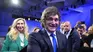 Javier Milei junto a su hermana Karina, ingresando a la sala del Madrid Economic Forum.