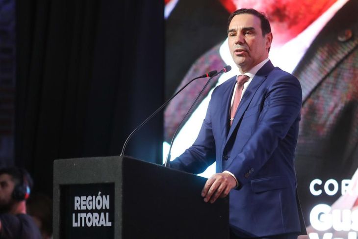 El gobernador de Corrientes, Gustavo Valdés, durante el lanzamiento de la Región Litoral. El gobernador de Corrientes, Gustavo Valdés, durante el lanzamiento de la Región Litoral.