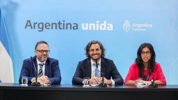 Matías Kulfas, Santiago Cafiero y Paula Español.&nbsp;