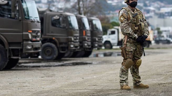Militares en el sur de Chile.