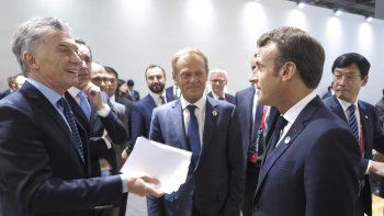 Mauricio Macri y Emmanuel Macron.