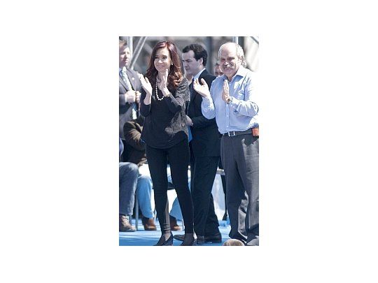 Cristina, en el acto en Ezeiza.