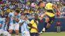 The Argentine team equals goals against Ecuador. The Argentine team equals goals against Ecuador.