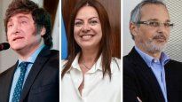 Javier Milei, Sandra Pettovello y Mario Russo.