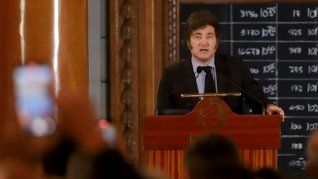 Javier Milei durante una presentación en la Bolsa de Comercio de Buenos Aires. Javier Milei durante una presentación en la Bolsa de Comercio de Buenos Aires.