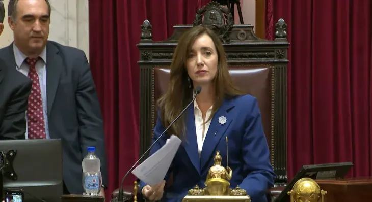 Victoria Villarruel encabeza la sesi&oacute;n preparatoria para designar autoridades en el Senado.&nbsp;
