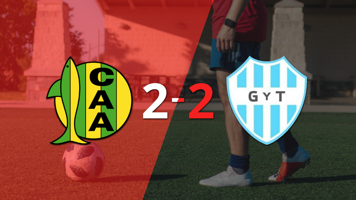 Aldosivi y Gimnasia y Tiro sellaron un empate a dos