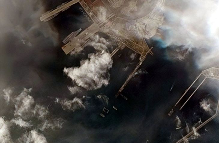 Las imágenes satelitales difundidas.