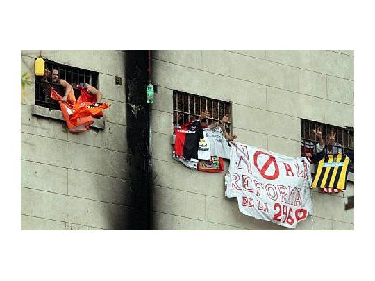 La protesta en la cárcel de Devoto.