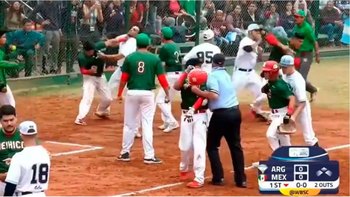 Scandal: pitched battle between the teams of Argentina and Mexico in the Softball World Cup