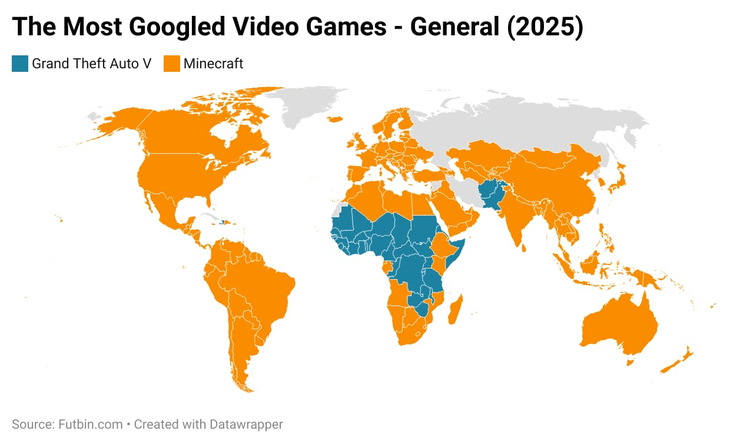 GTA V y Minecraft: más de una década de dominio. GTA V y Minecraft: más de una década de dominio.