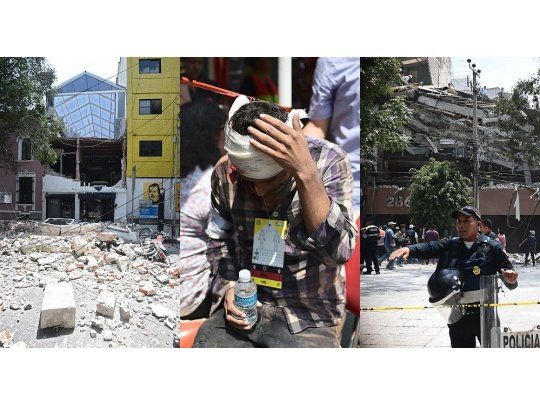 El movimiento telúrico ocurrió en la Ciudad de México y dejó al menos 142 muertos. Las autoridades realizan intensas tareas búsqueda.