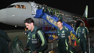 La Selección Mexicana arribando a la Argentina, donde se prepara para los dos amistosos ante Inter de Porto Alegre y River Plate.