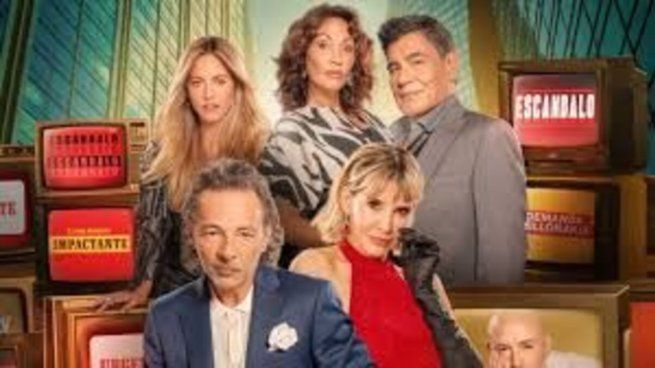 Fabián Vena, Juan Palomino, Guillermina Valdés, Ernestina Pais y Rocío Igarzábal en El divorcio del año que se estrena en el Multiteatro el viernes.&nbsp;