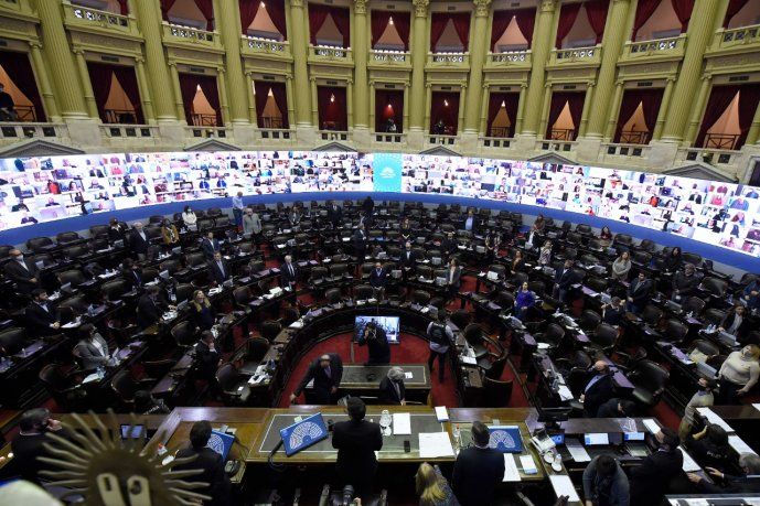 La Cámara de Diputados durente la segunda sesión virtual.