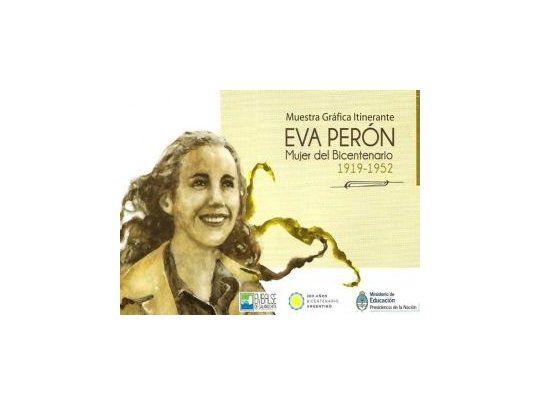 Gráfica de la muestra itinerante de Eva Perón.