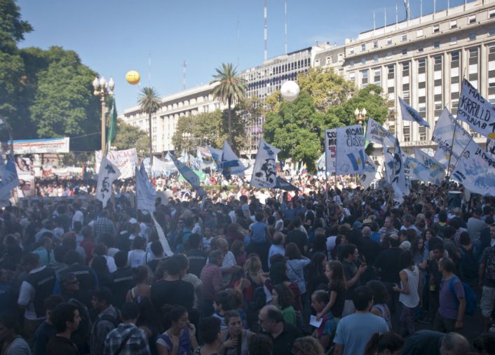 Acto en Plaza de Mayo.