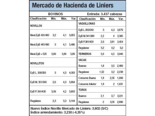 Escaso ingreso de animales a Liniers