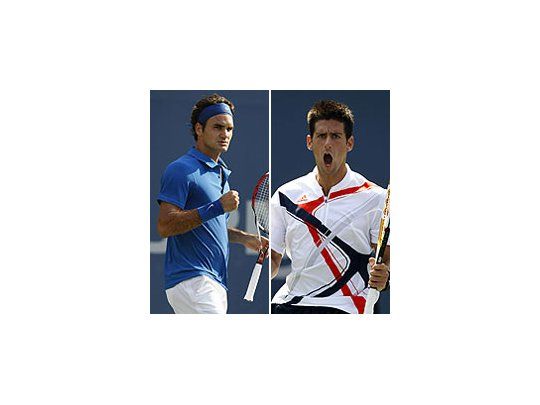 Roger Federer y Novak Djokovic.