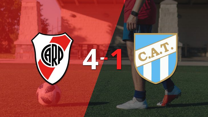 River Plate logra remontada y goleada ante Atlético Tucumán
