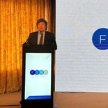 El Presidente de la Nación durante su única participación en el Foro. El Presidente de la Nación durante su única participación en el Foro.