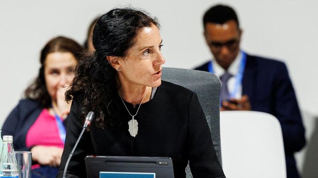 Azucena Arbeleche, durante su intervención en el COP29 en Bakú.