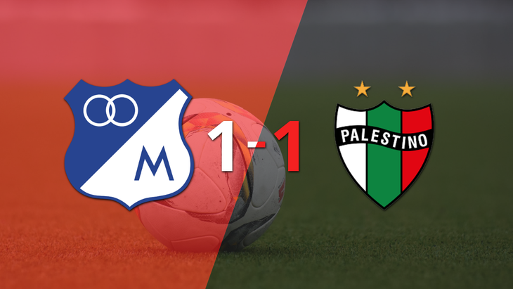 Reparto de puntos en el empate a uno entre Millonarios y Palestino