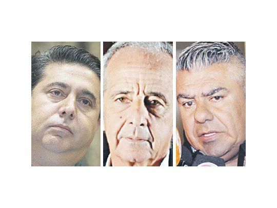 HOMBRES EN PUGNA. Daniel Angelici y Rodolfo D’Onofrio son los principales impulsores de la Superliga, en cambio Claudio “Chiqui” Tapia y su suegro Hugo Moyano tienen reparos y quieren proteger a los clubes chicos.
