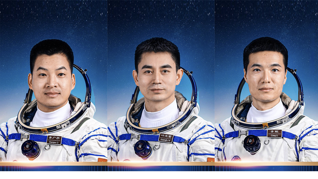 La tripulación china llegó con éxito a la base espacial en órbita.