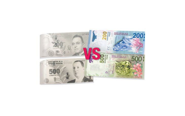 De un lado, la propuesta  que había preparado Vanoli. Del otro, los billetes que saldrán en 5 meses.
