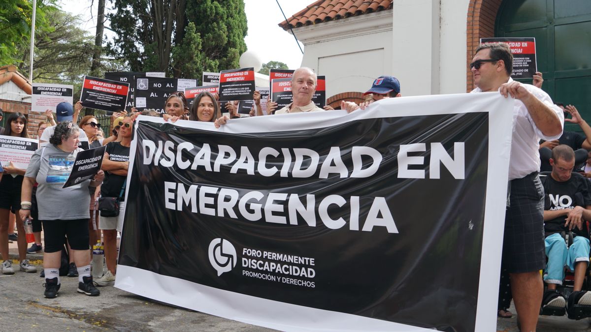 Disability Adjustment: they held a symbolic hug at Quinta de Olivos in defense of the sector