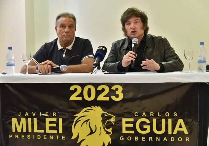 Carlos Eguía y Javier Milei.