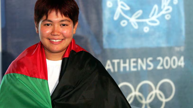 Friba Rezayee en Atenas 2004 Friba Rezayee en Atenas 2004