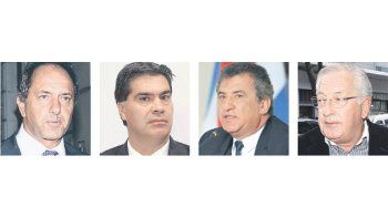 Daniel Scioli, Jorge Capitanich, Sergio Urribarri, Eduardo Fellner