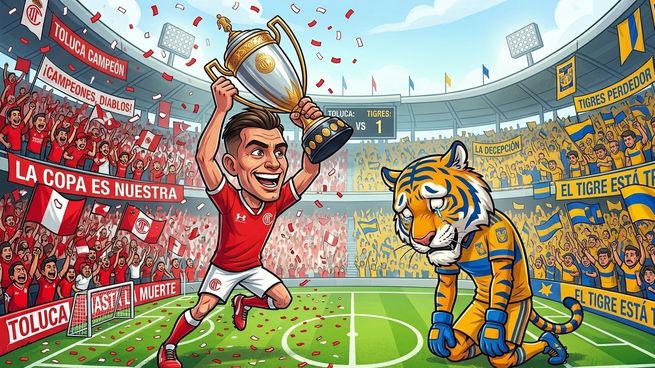 Toluca se quedó con el trofeo y Tigres es pura tristeza.