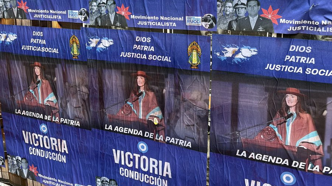 El afiche postulando a Victoria Villarruel como conducción del peronismo.