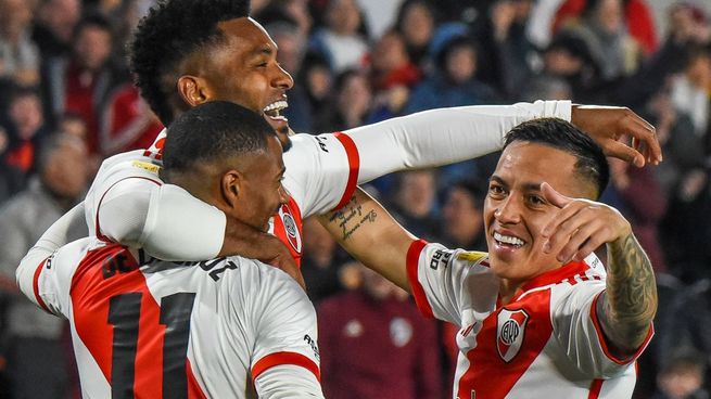 Miguel Borja, Nicolás De la Cruz y Exequiel Barco.&nbsp;