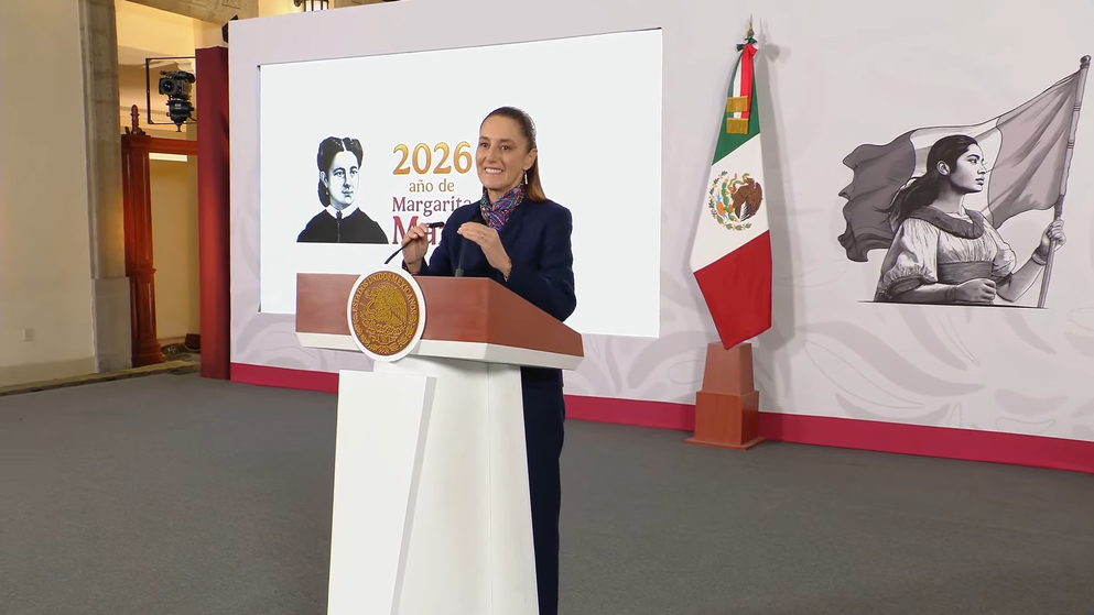 Claudia Sheinbaum en la Mañanera de este miércoles.