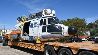 prefectura dono a un museo un helicoptero condecorado por su rol en malvinas