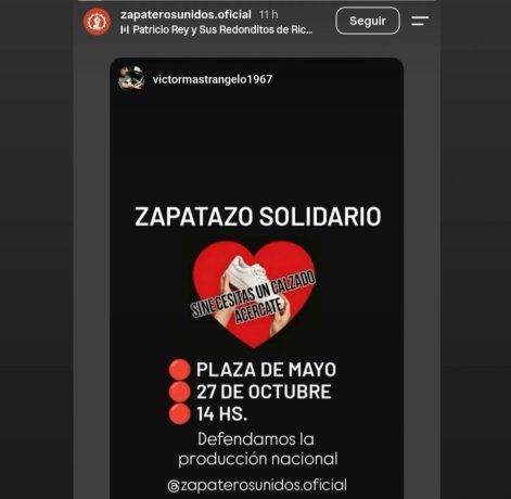 El zapatazo solidario es en defensa de la industria nacional. El zapatazo solidario es en defensa de la industria nacional.