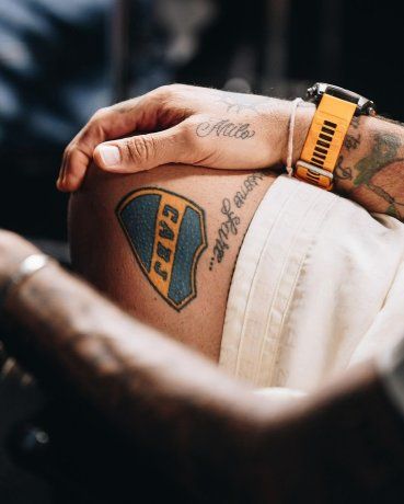 El campeón del mundo con Italia lleva un tatuaje de Boca. El campeón del mundo con Italia lleva un tatuaje de Boca.