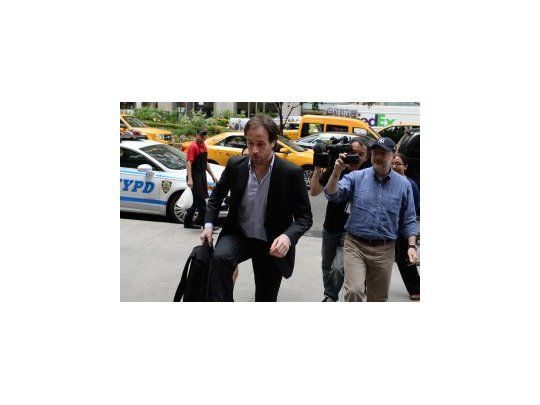 Pablo López, al arribar al despacho de Daniel Pollack.
